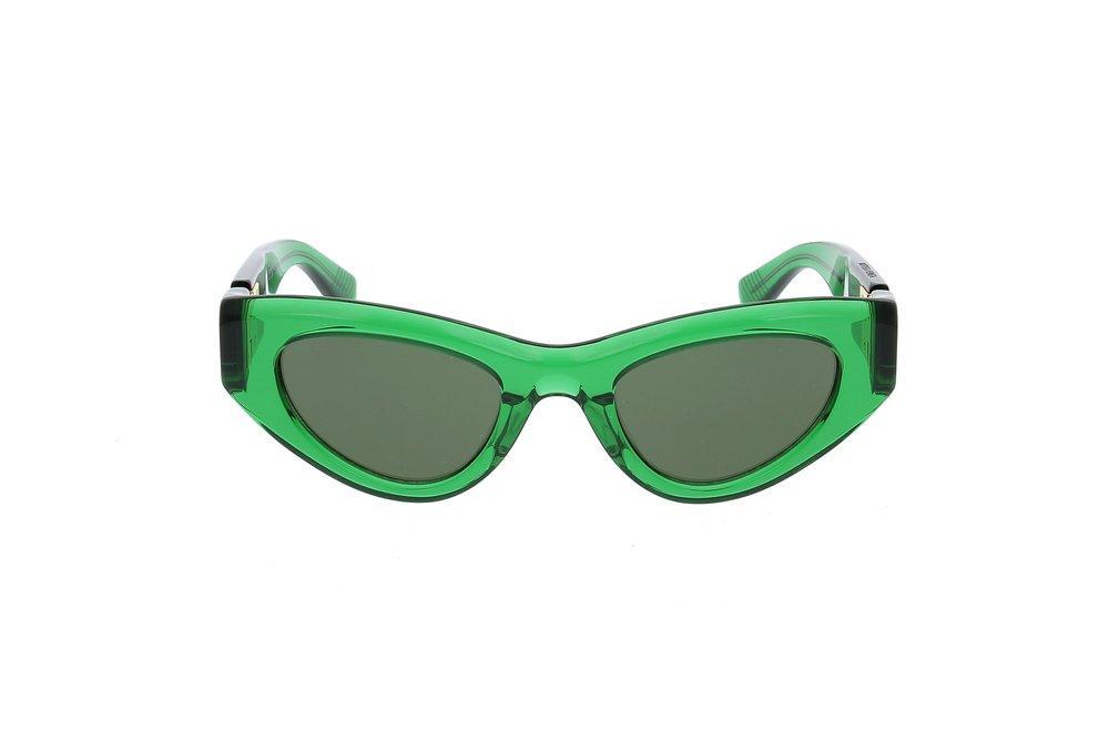 BOTTEGA VENETA Eyewear Logo Plaque Cat In Green Product Image