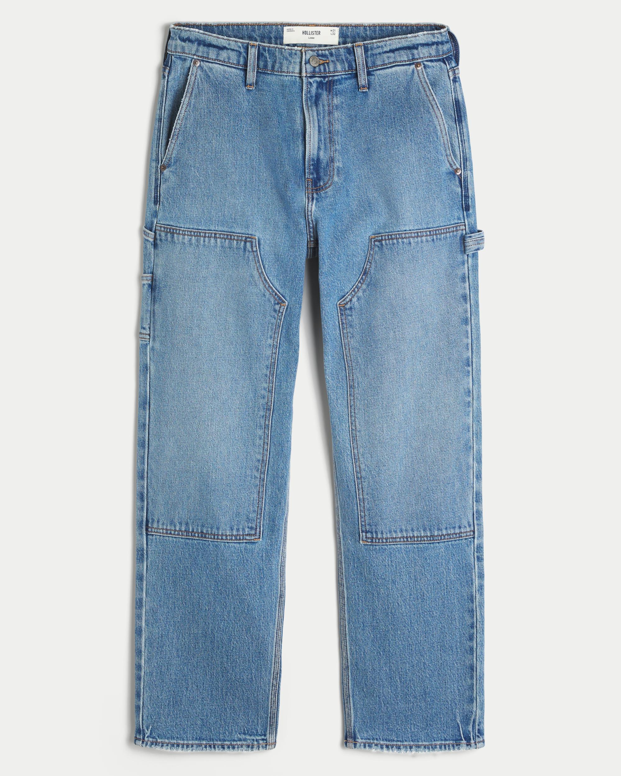 Medium Wash Loose Carpenter Jeans Product Image