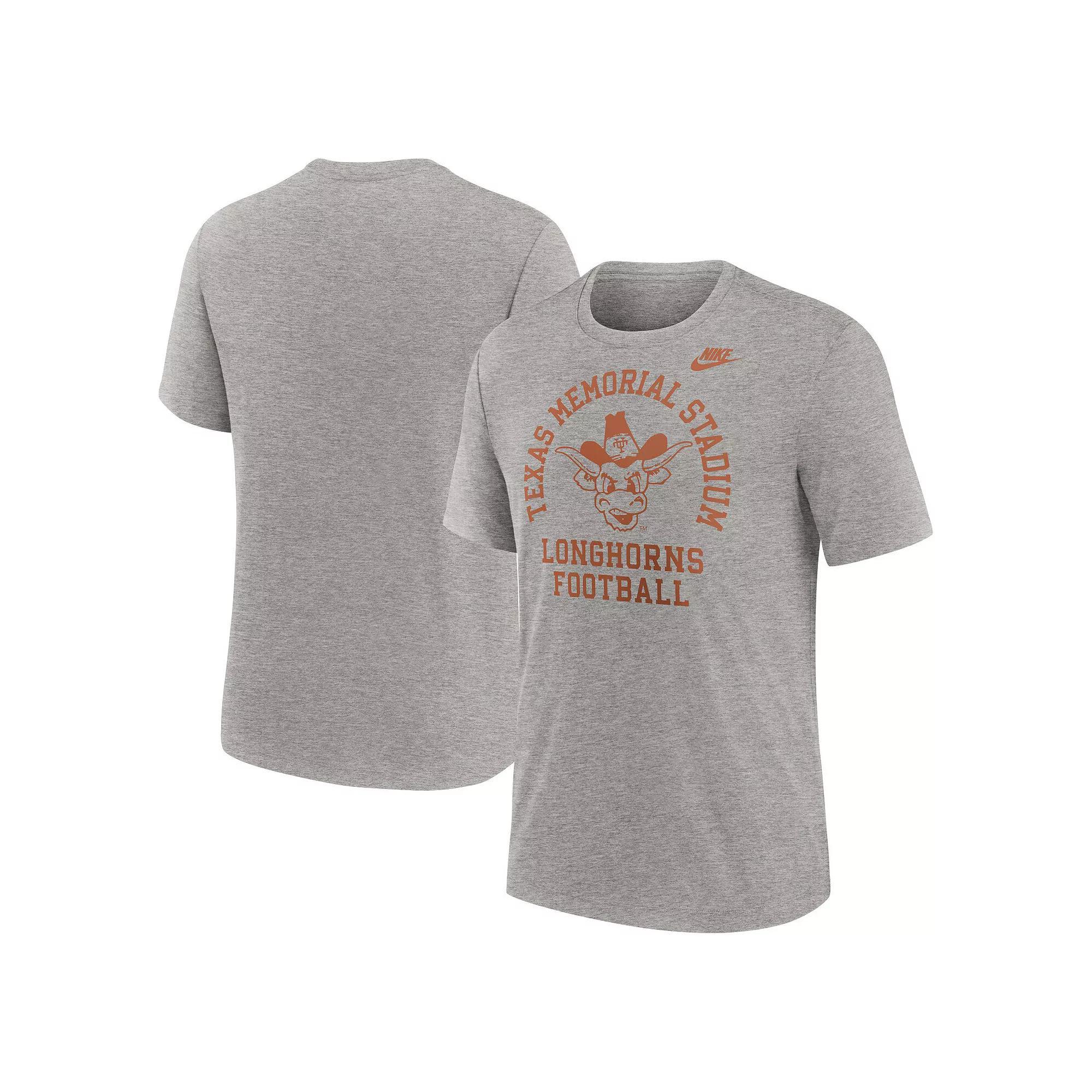 Men's Nike Heather Gray Texas Longhorns Legacy Local Tri-Blend T-Shirt,  Product Image