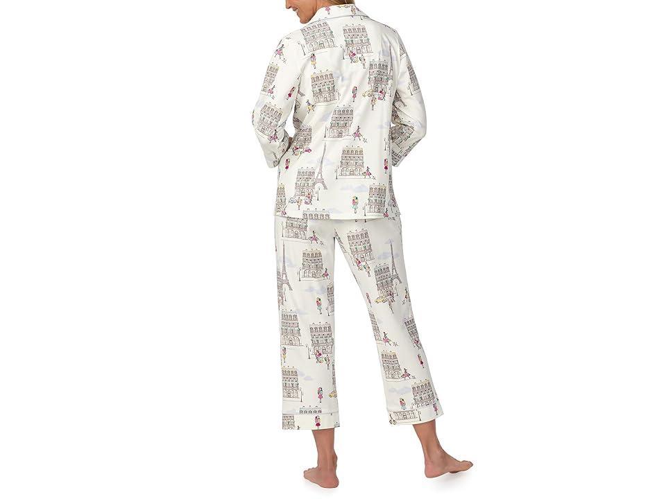 Bedhead PJs Cotton Knit 3/4 Sleeve Cropped PJ Set (Let's Go Shopping) Women's Pajama Sets Product Image