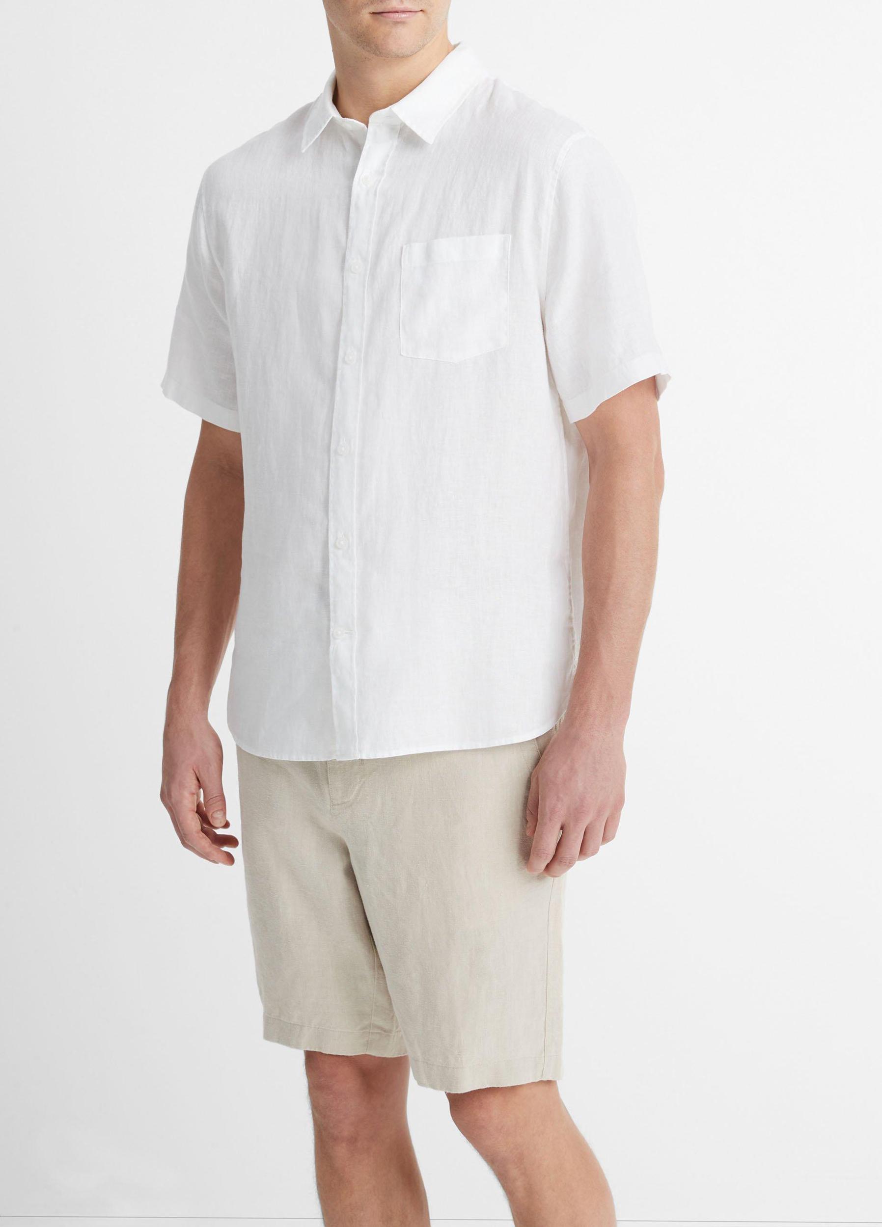 Linen Short-Sleeve Shirt Product Image