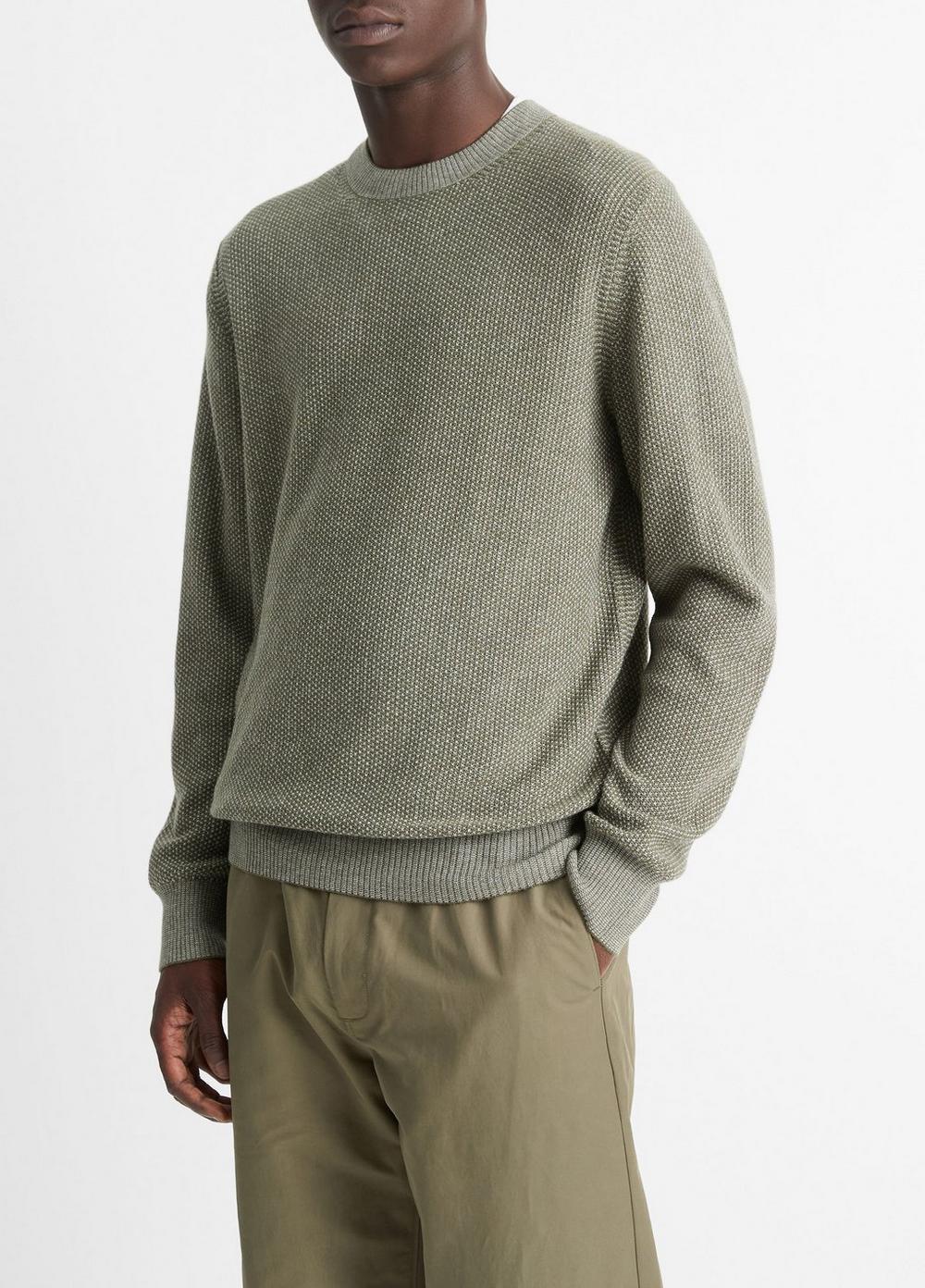 Geo-Jacquard Wool-Blend Crew Neck Sweater Product Image