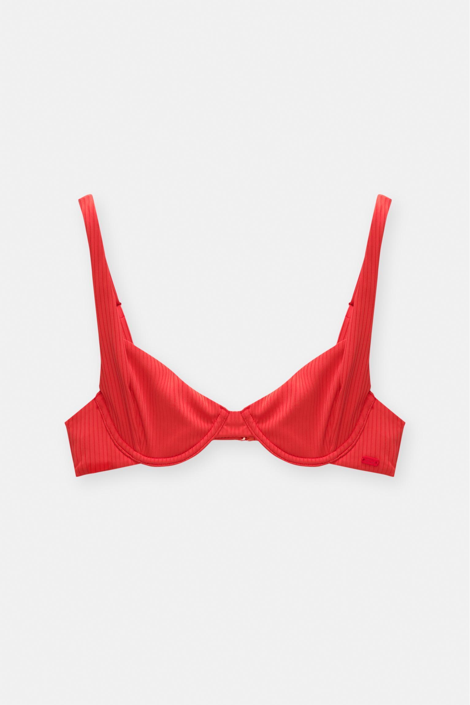 Ribbed balconette bikini top Product Image