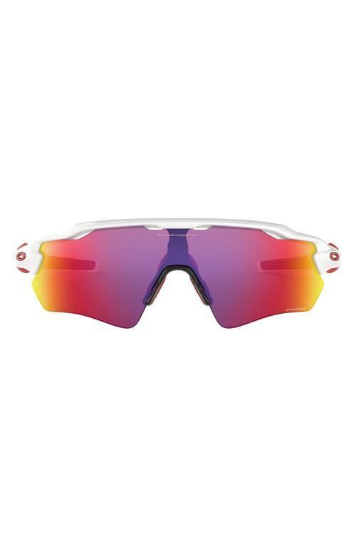 Oakley Mens OO9208 Radar Ev Path 38mm Rectangle Sunglasses - Polished White/Prizm Road Product Image