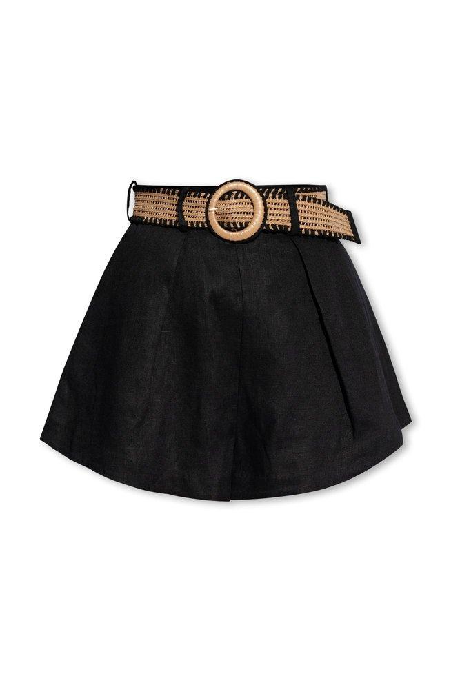 Belted Shorts In Black Product Image