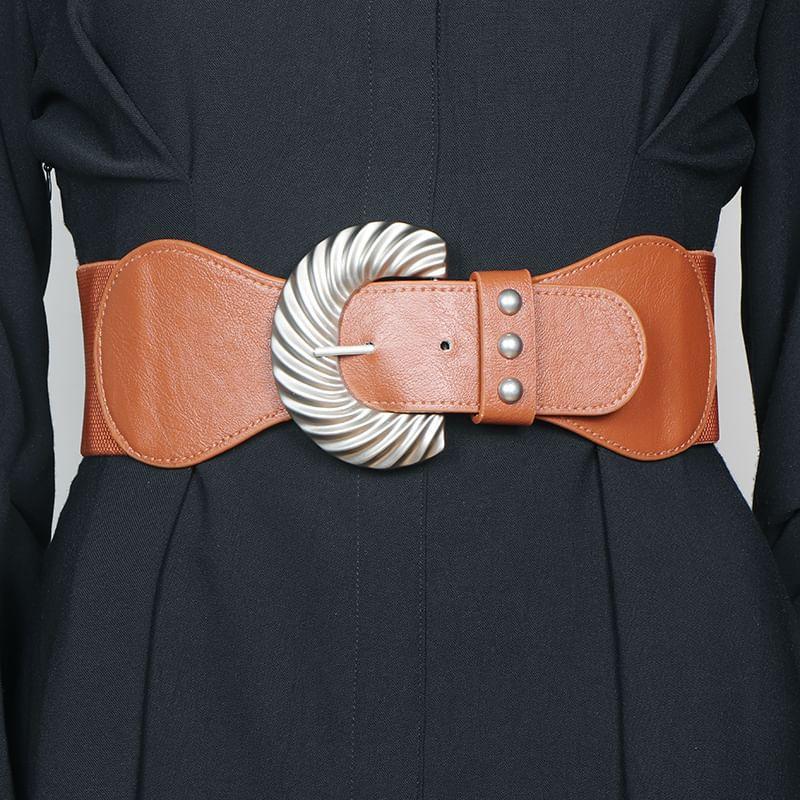 Faux Leather Thick Belt Product Image