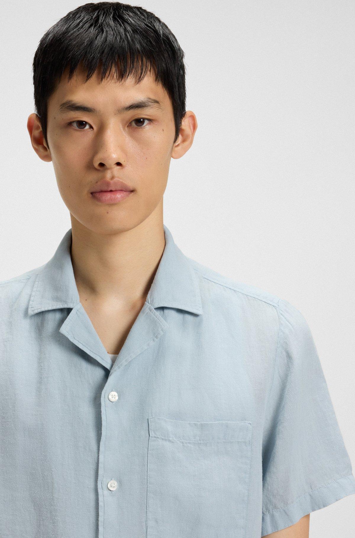 Relaxed-fit multi-occasional shirt in linen Product Image