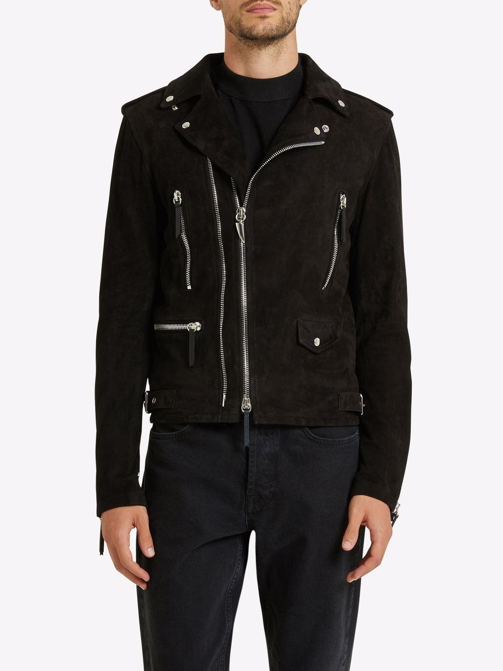 suede biker jacket Product Image