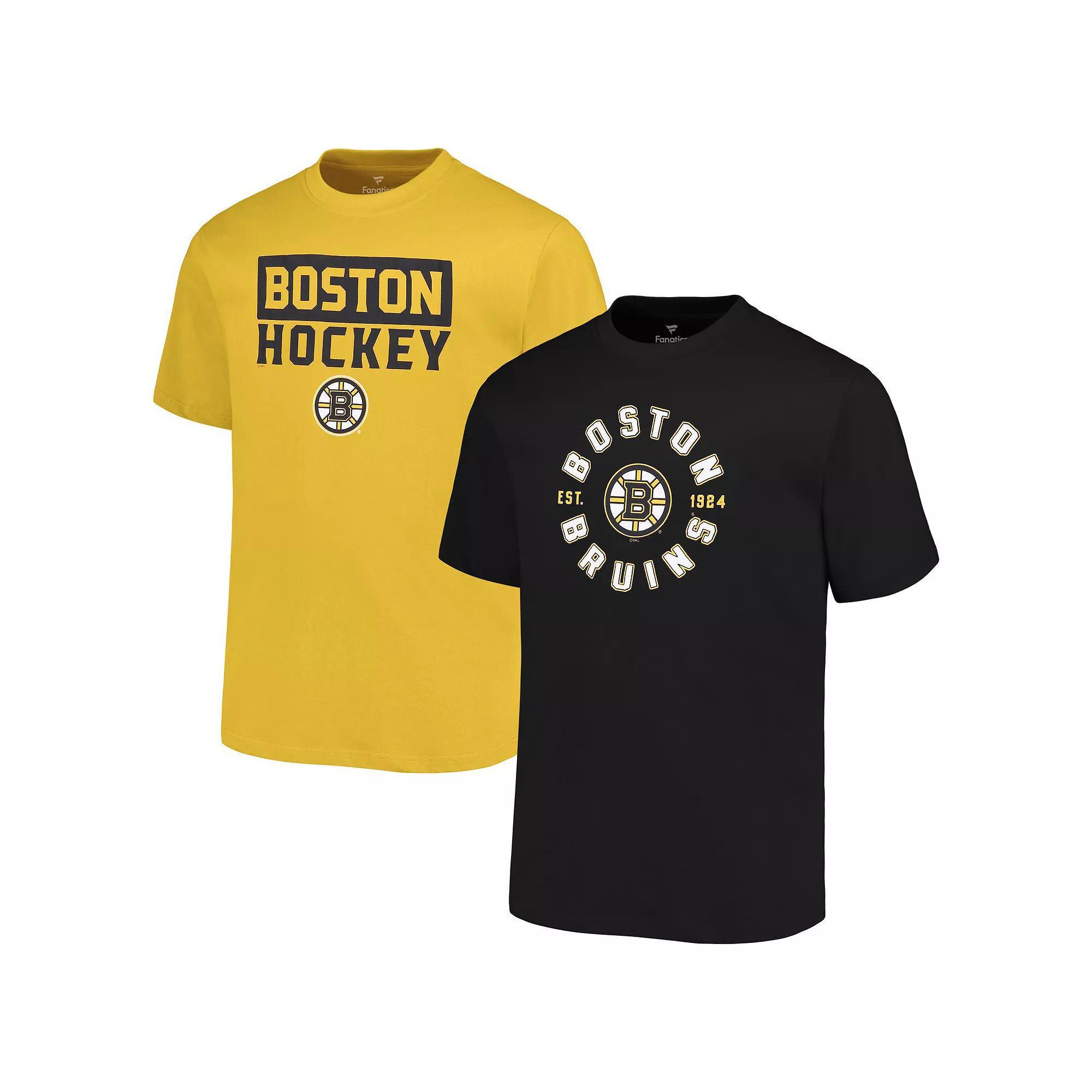 Men's Fanatics Boston Bruins Big & Tall 2-Pack T-Shirt Set,  Product Image