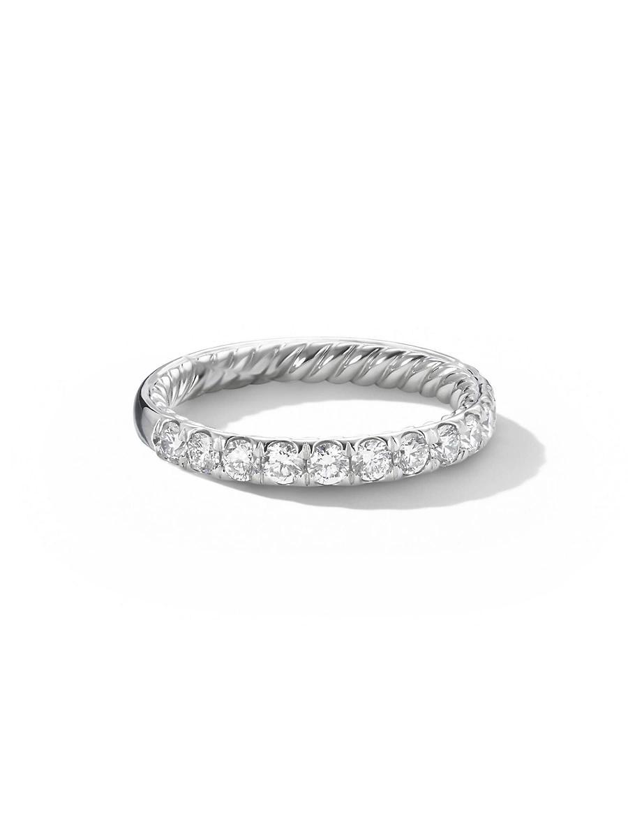 Womens DY Eden Partway Band Ring In Platinum Product Image