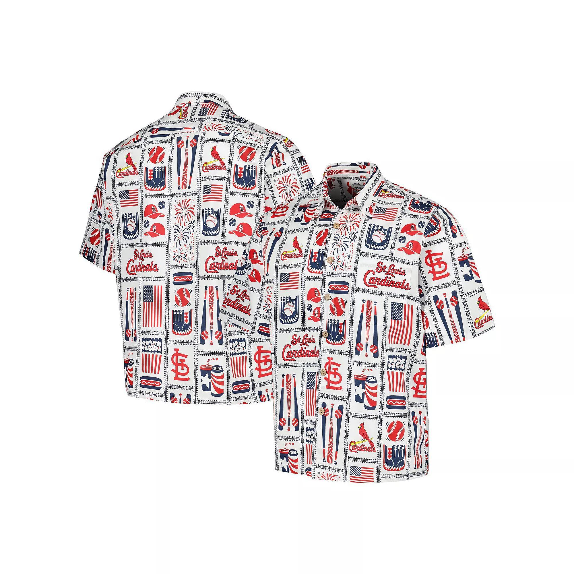 Men's Reyn Spooner White St. Louis Cardinals Americana Button-Up Shirt,  Product Image