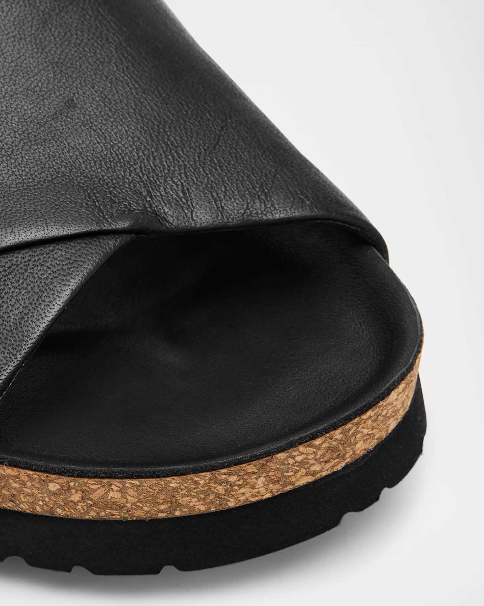 Code Leather Slide Sandals Product Image