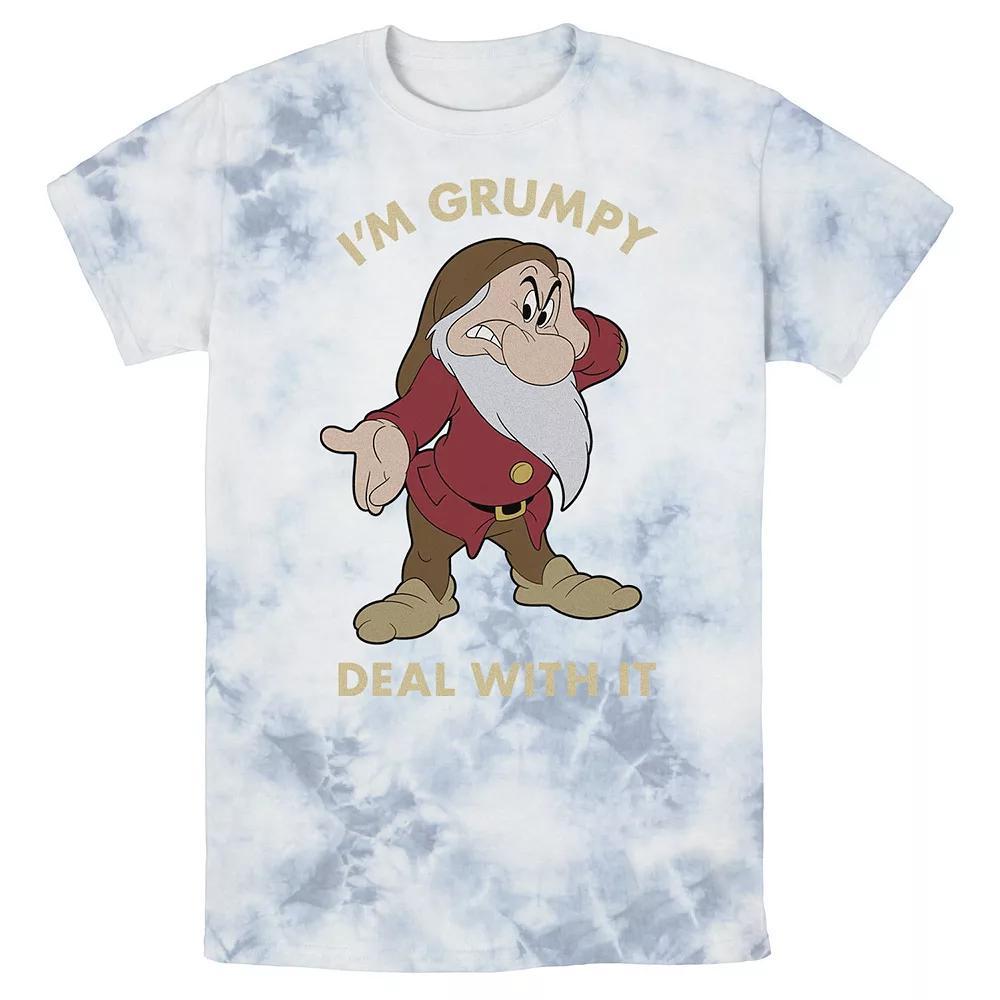 Men's Disney Snow White I'm Grumpy Deal With It Portrait Bomabrd Wash Tee,  Product Image