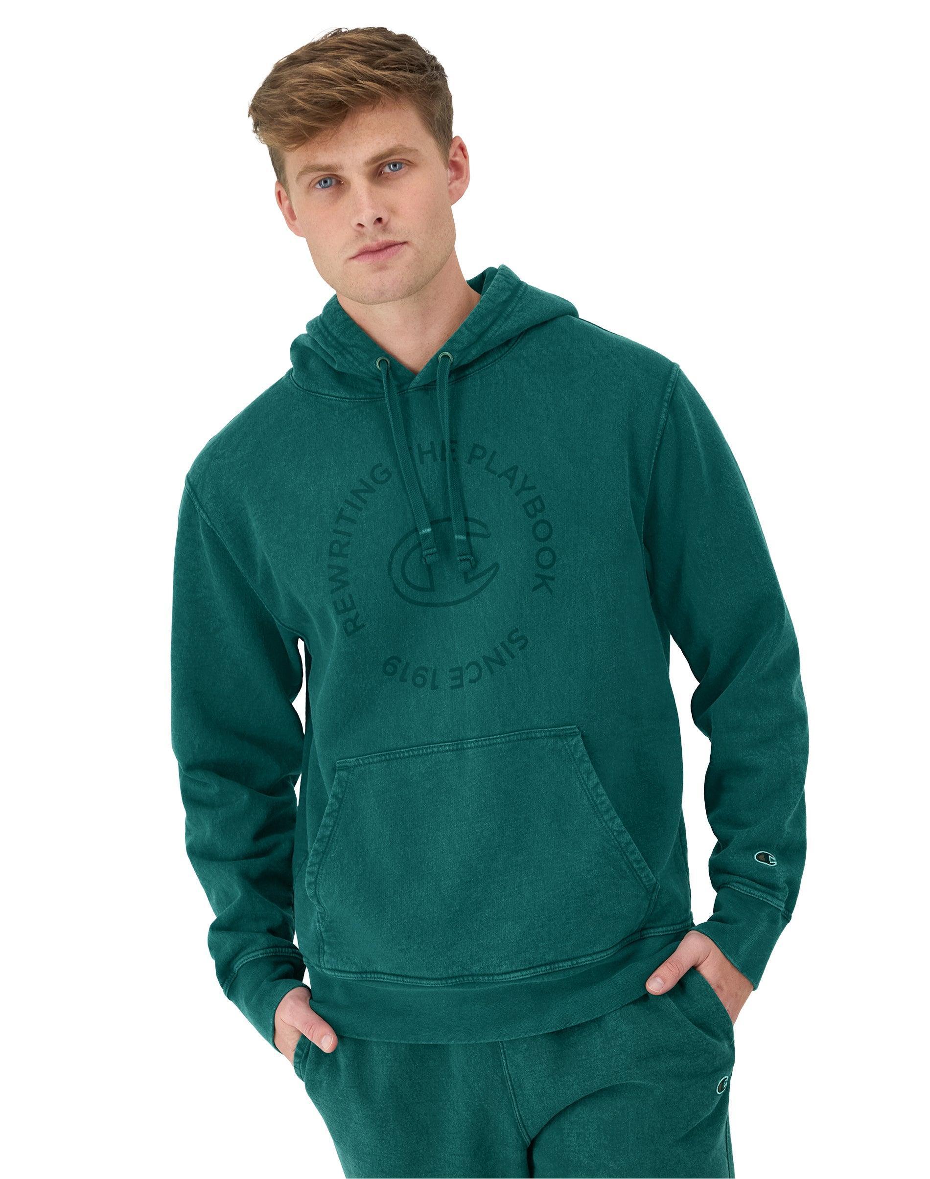 Mens Champion Mineral Dye Graphic Hoodie, Since 1919 Surf The Web 2XL Product Image