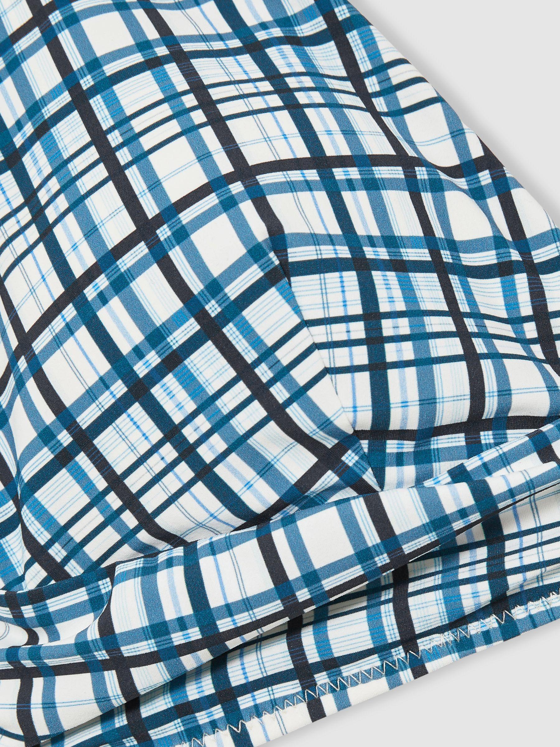 Check Halterneck Bikini Top in Blue Product Image