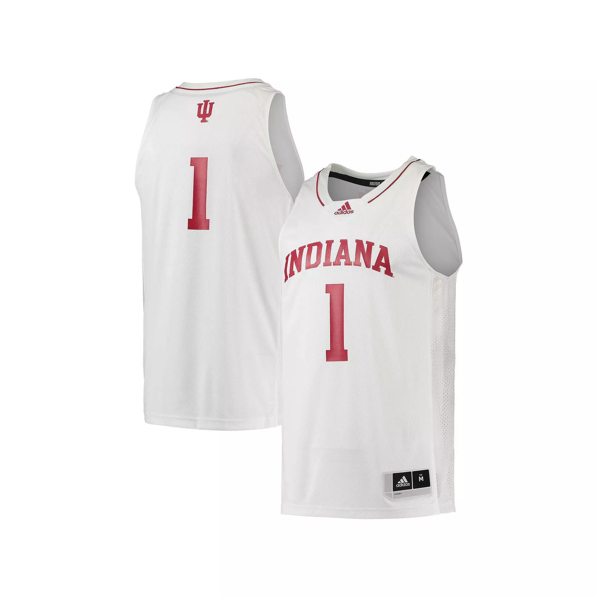 Men's adidas #1 Cream Indiana Hoosiers Swingman Team Basketball Jersey,  Product Image