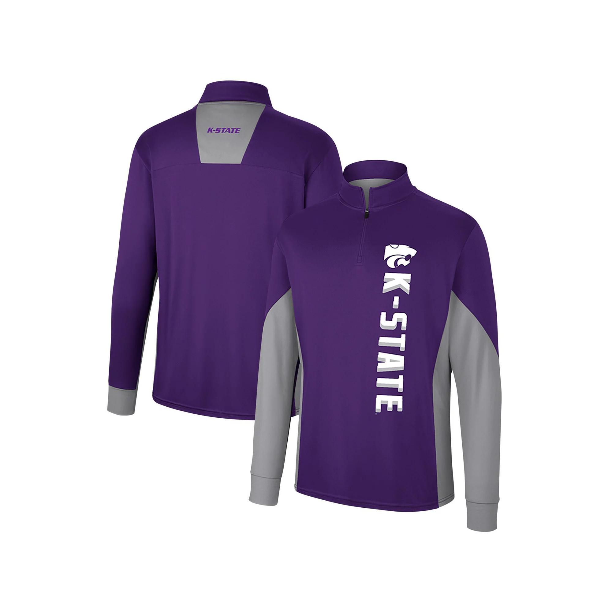 Men's Colosseum Purple Kansas State Wildcats Bart Quarter-Zip Top, Size: Medium Product Image