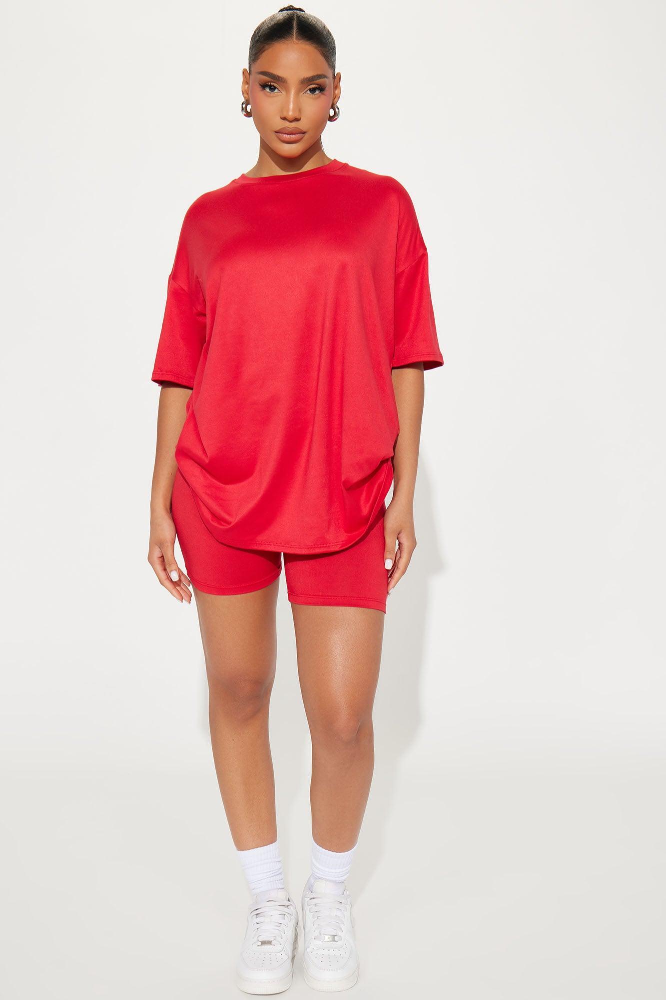 Weekend Vibes Short Set - Red Product Image