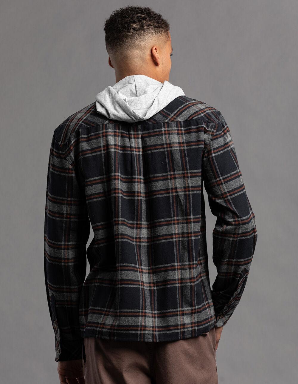 RSQ Mens Plaid Hooded Flannel Product Image