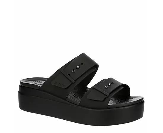 Crocs Womens Brooklyn Buckle Low Wedge Sandal Product Image