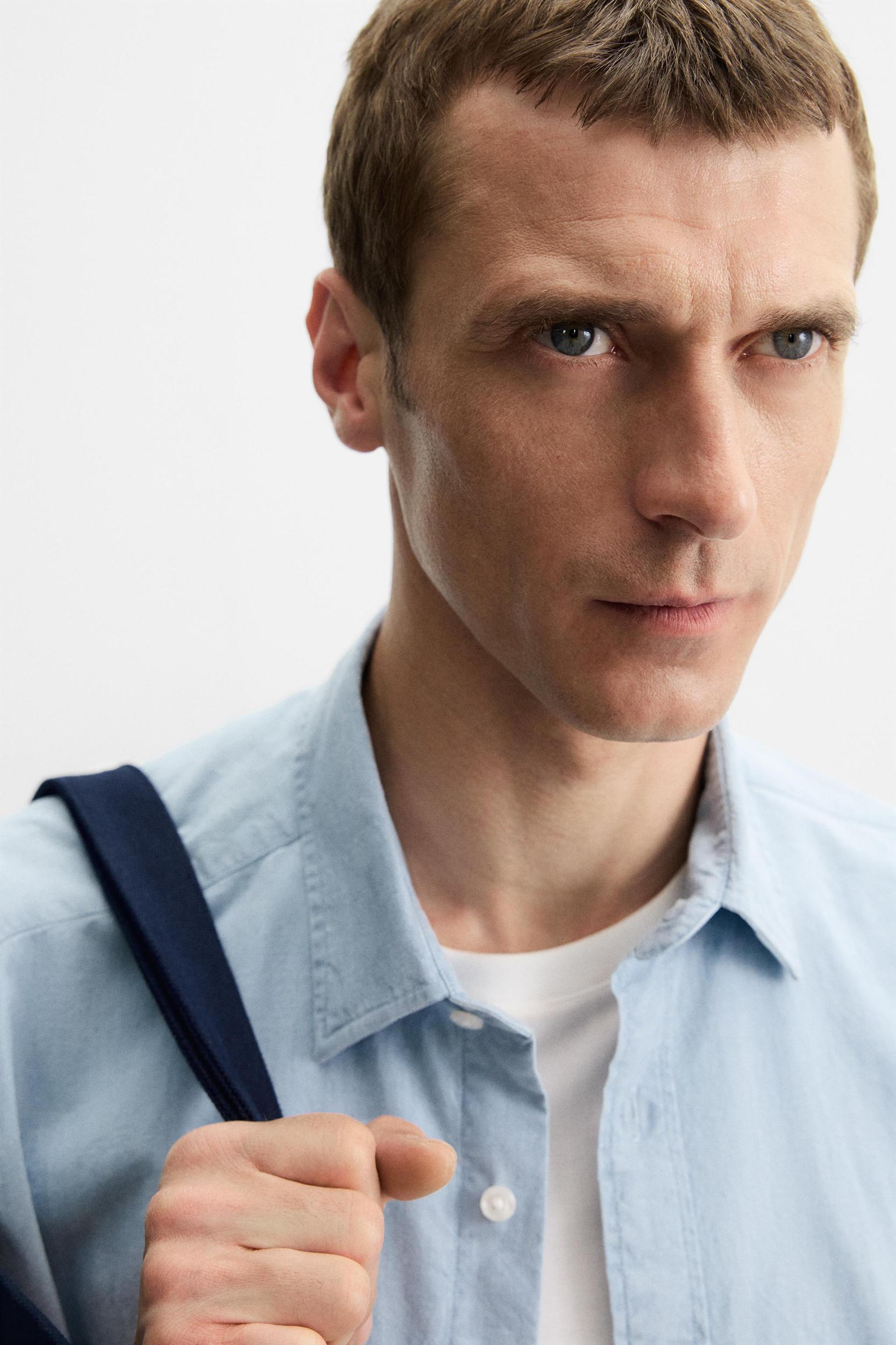 CHAMBRAY TEXTURED SHIRT Product Image