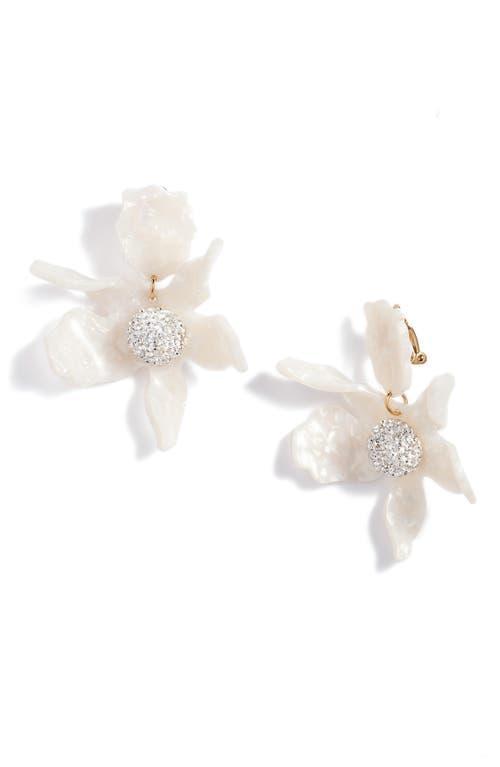 Lele Sadoughi Crystal Lily Earrings Mother of Pearl One Size Product Image