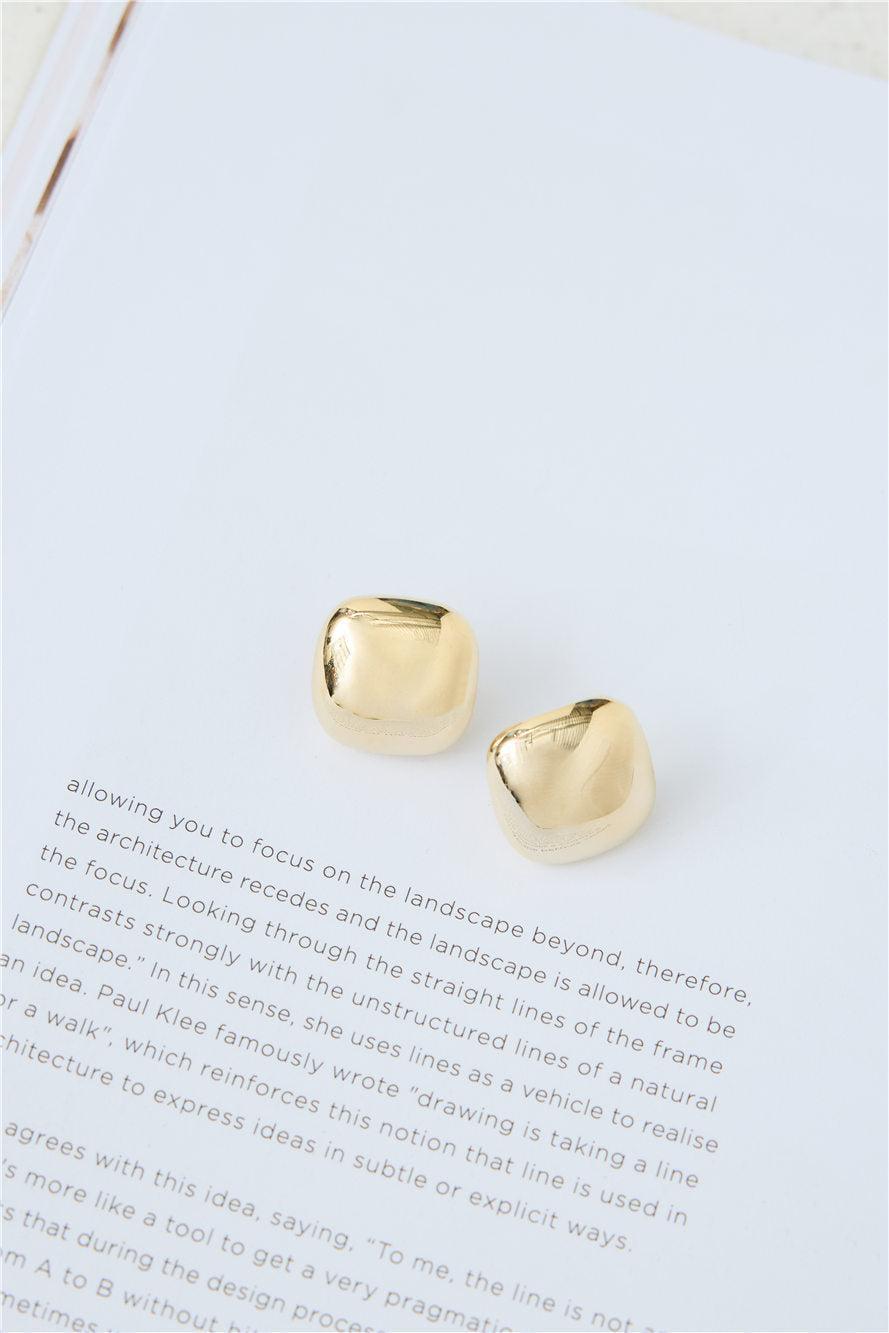 Simple Style Earrings Gold Product Image