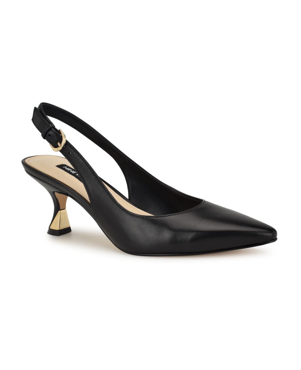 Nine West Jannit Womens Pointy Toe Slingback Dress Pumps Product Image