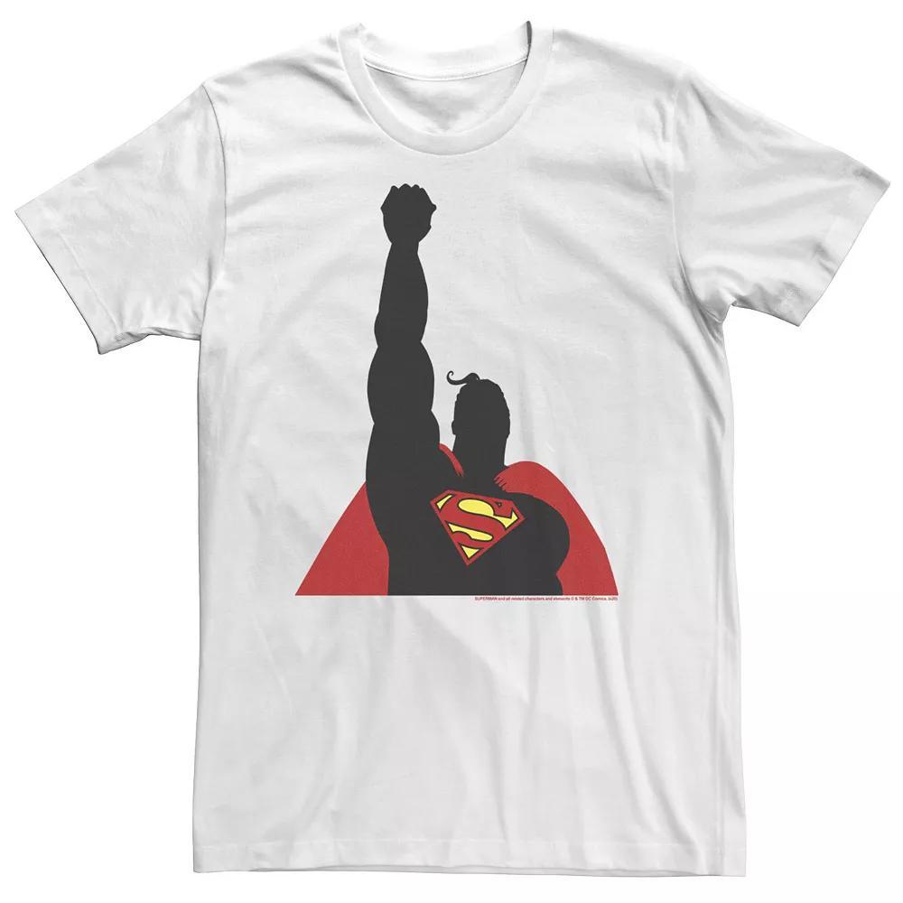 Big & Tall DC FanDome Superman In Flight Silhouette Tee, Men's, Size: 3XL Tall, White Product Image