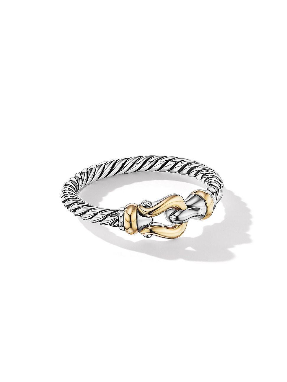 Womens Petite Buckle Ring in Sterling Silver Product Image