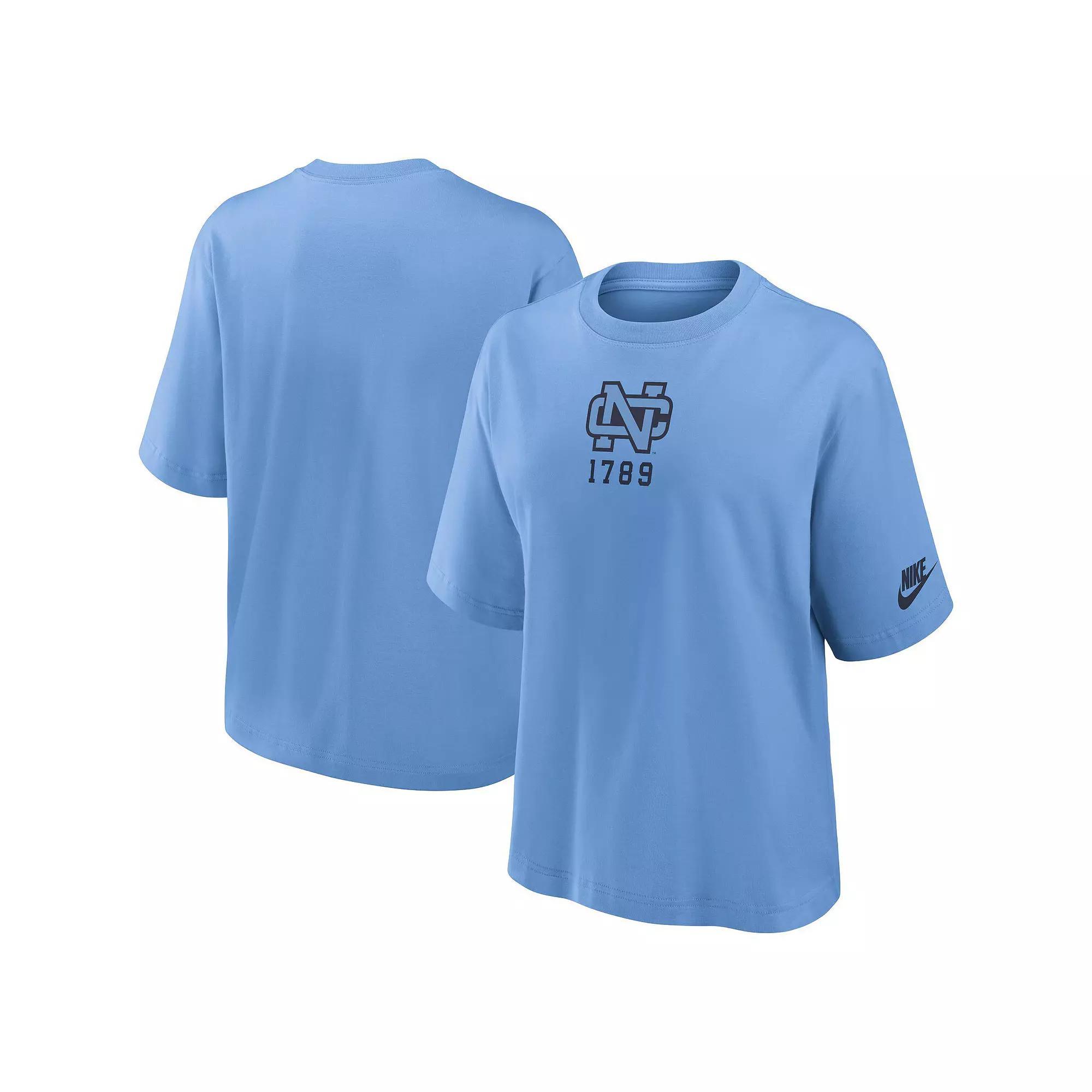 Women's Nike Carolina Blue North Carolina Tar Heels Boxy Legacy Established T-Shirt, Size: XL Product Image