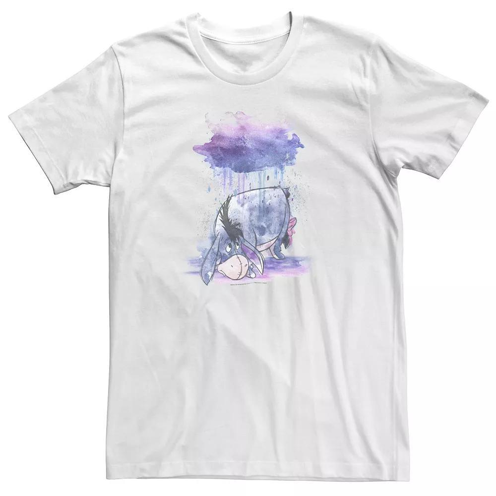 Big & Tall Disney Winnie The Pooh Eeyore Watercolor Rain Cloud Tee, Men's, Size: 3XL, White Product Image