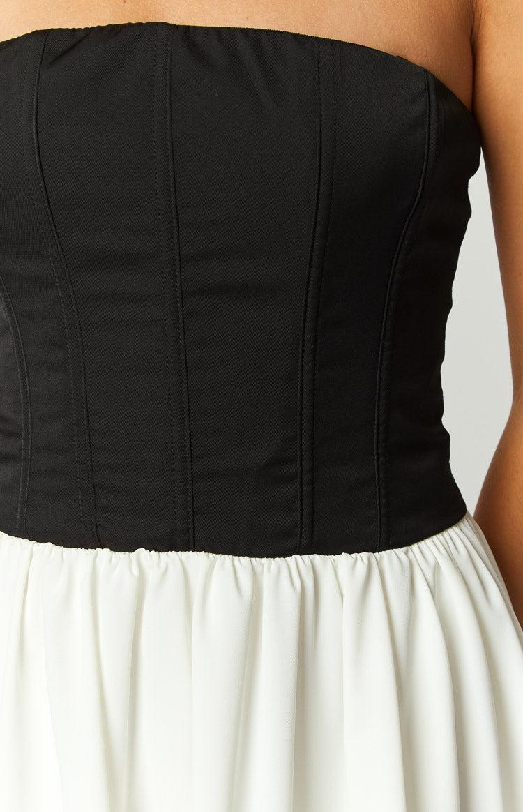 Draven Black And White Corset Mini Dress Product Image