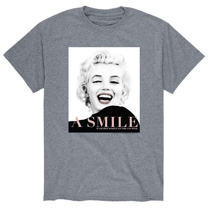 Men's Marilyn Monroe A Smile Tee, Size: Large, Gray Product Image