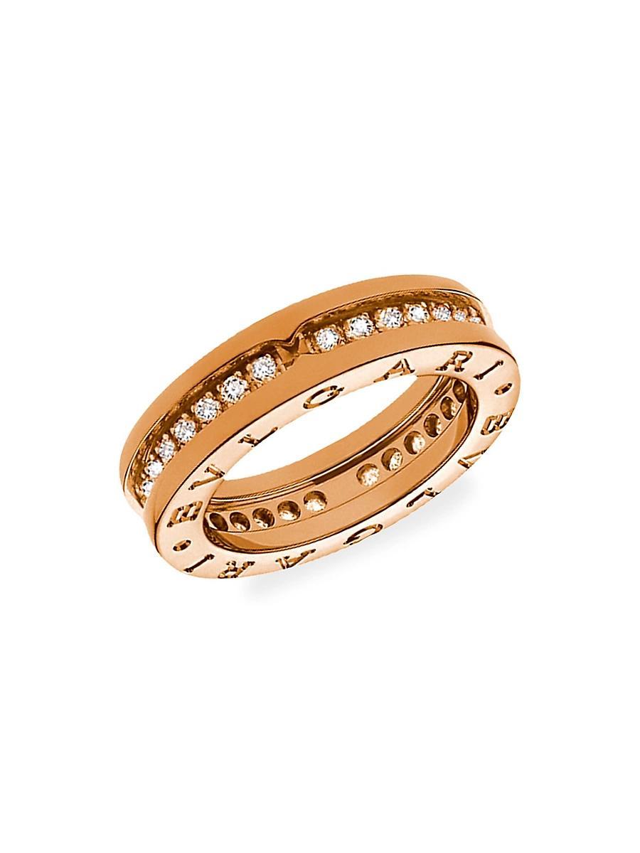 Womens B. zero1 18K Rose Gold & Diamond Ring Product Image