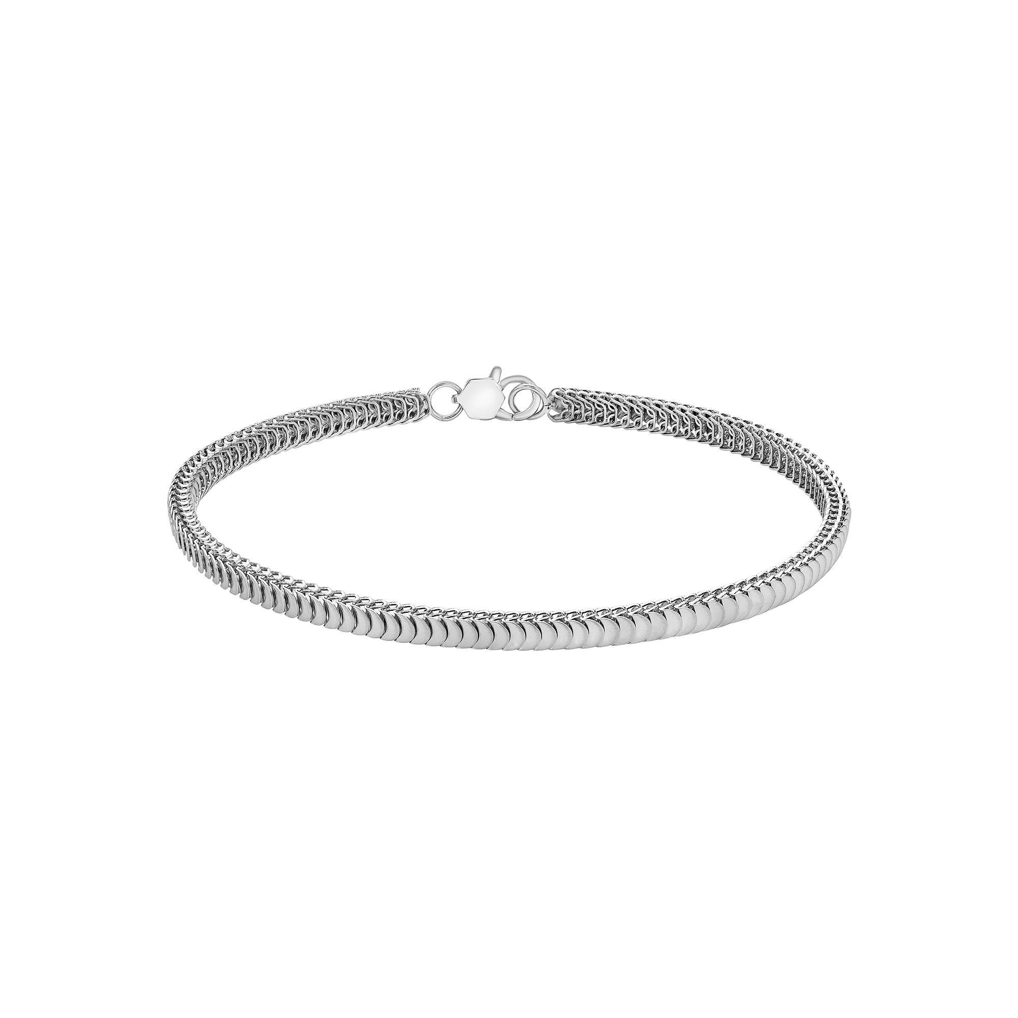 Men's LYNX Stainless Steel 4 mm Cobra Chain Bracelet, Size: 9" Product Image