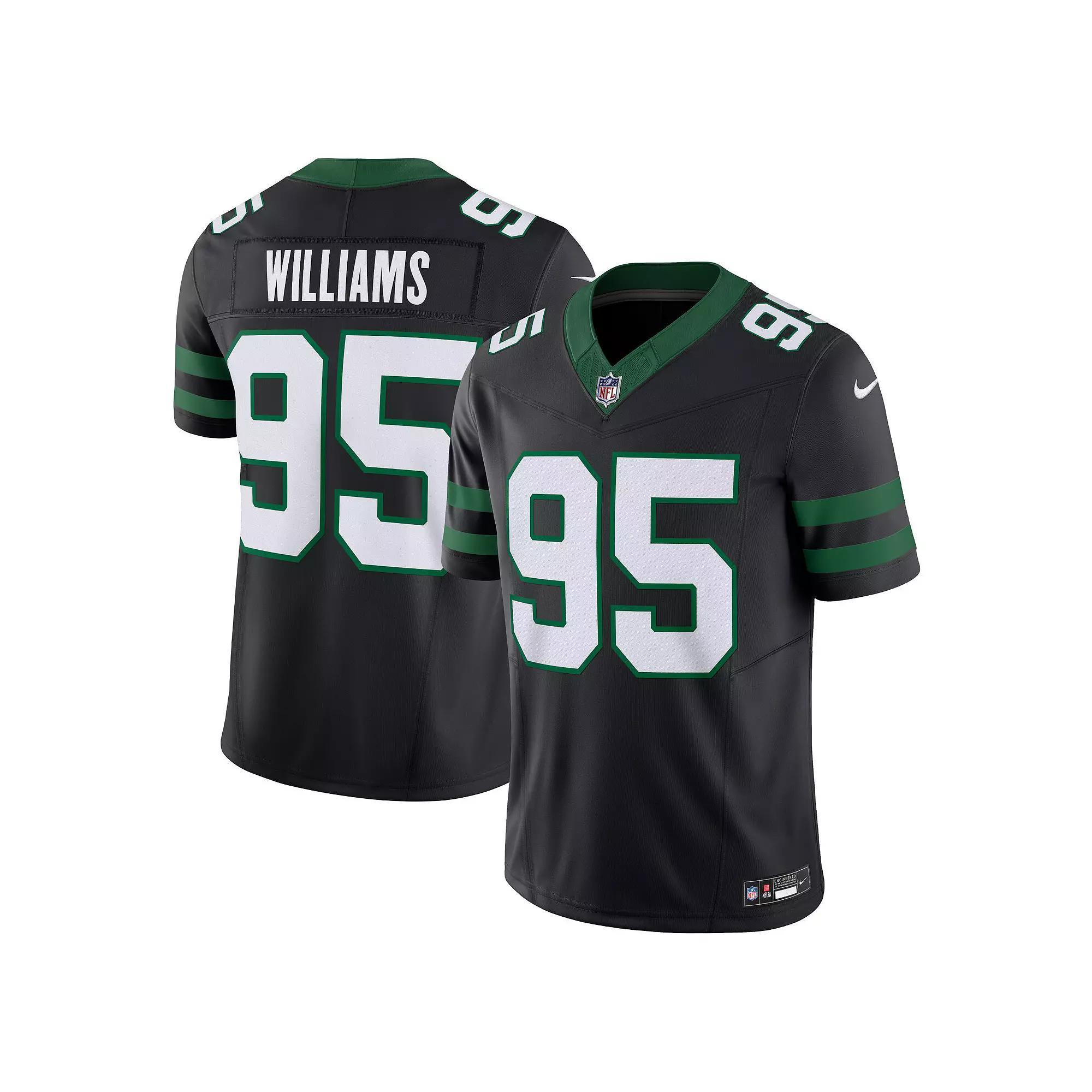 Men's Nike Quinnen Williams Legacy Black New York Jets Alternate Vapor F.U.S.E. Limited Jersey,  Product Image