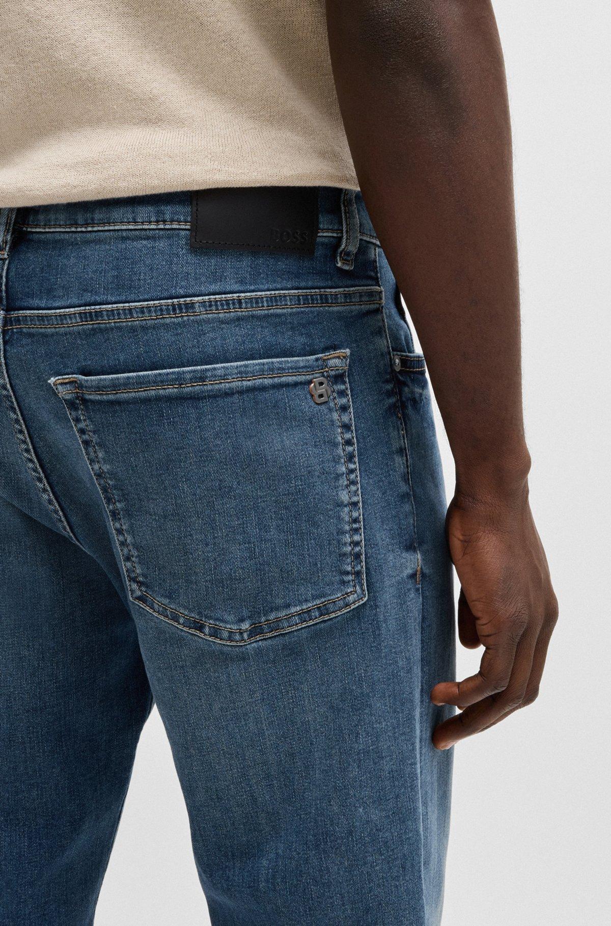Maine regular-fit jeans in blue super-stretch denim Product Image