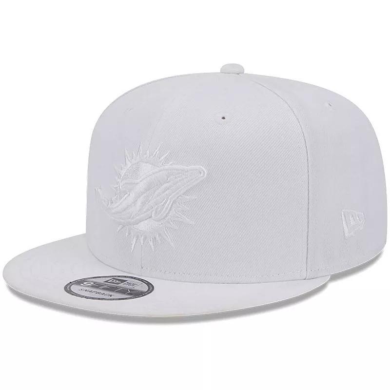 Mens New Era Miami Dolphins Main White 9FIFTY Snapback Hat Product Image