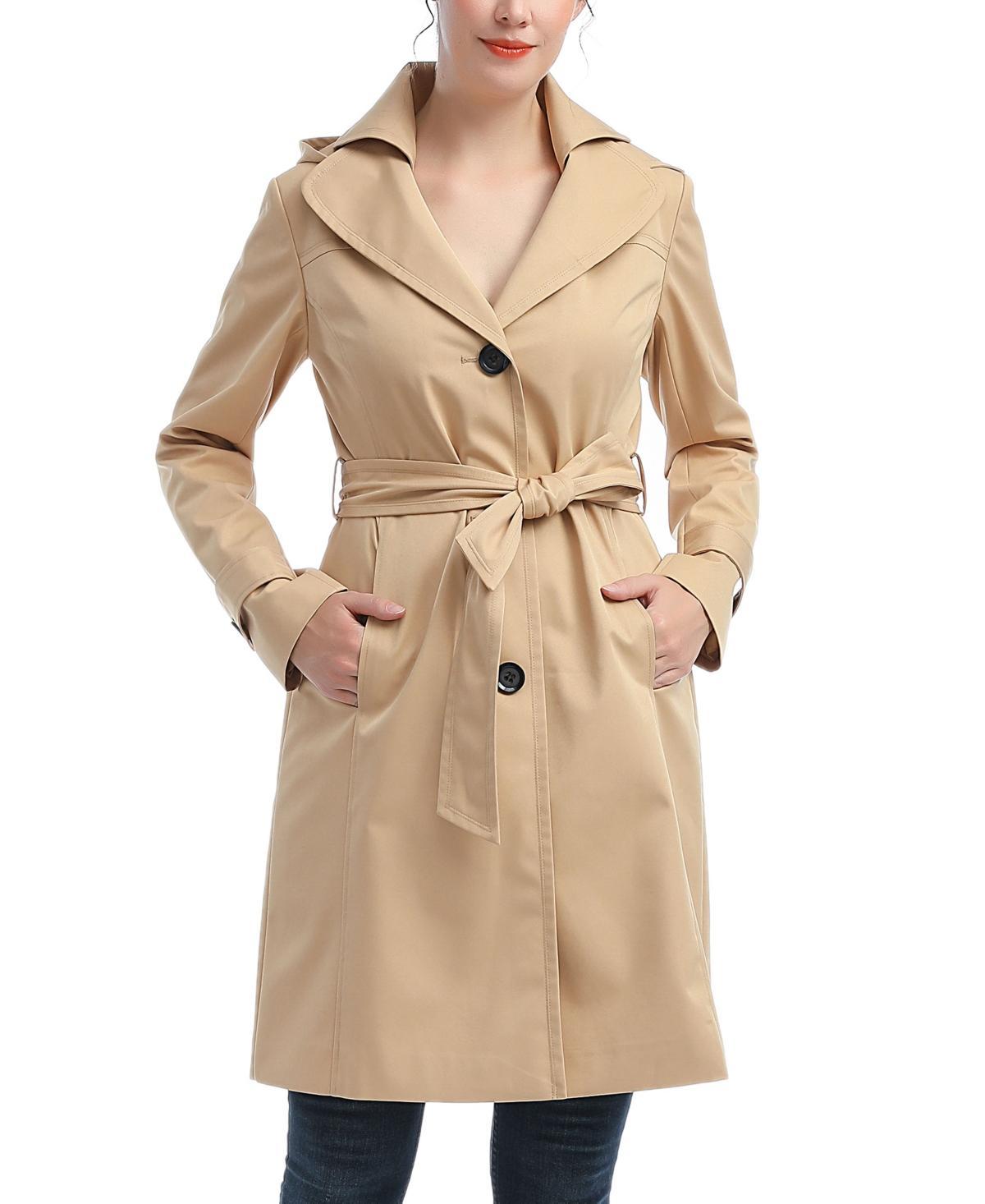 Kimi + Kai Womens Adel Water-Resistant Hooded Trench Coat Product Image