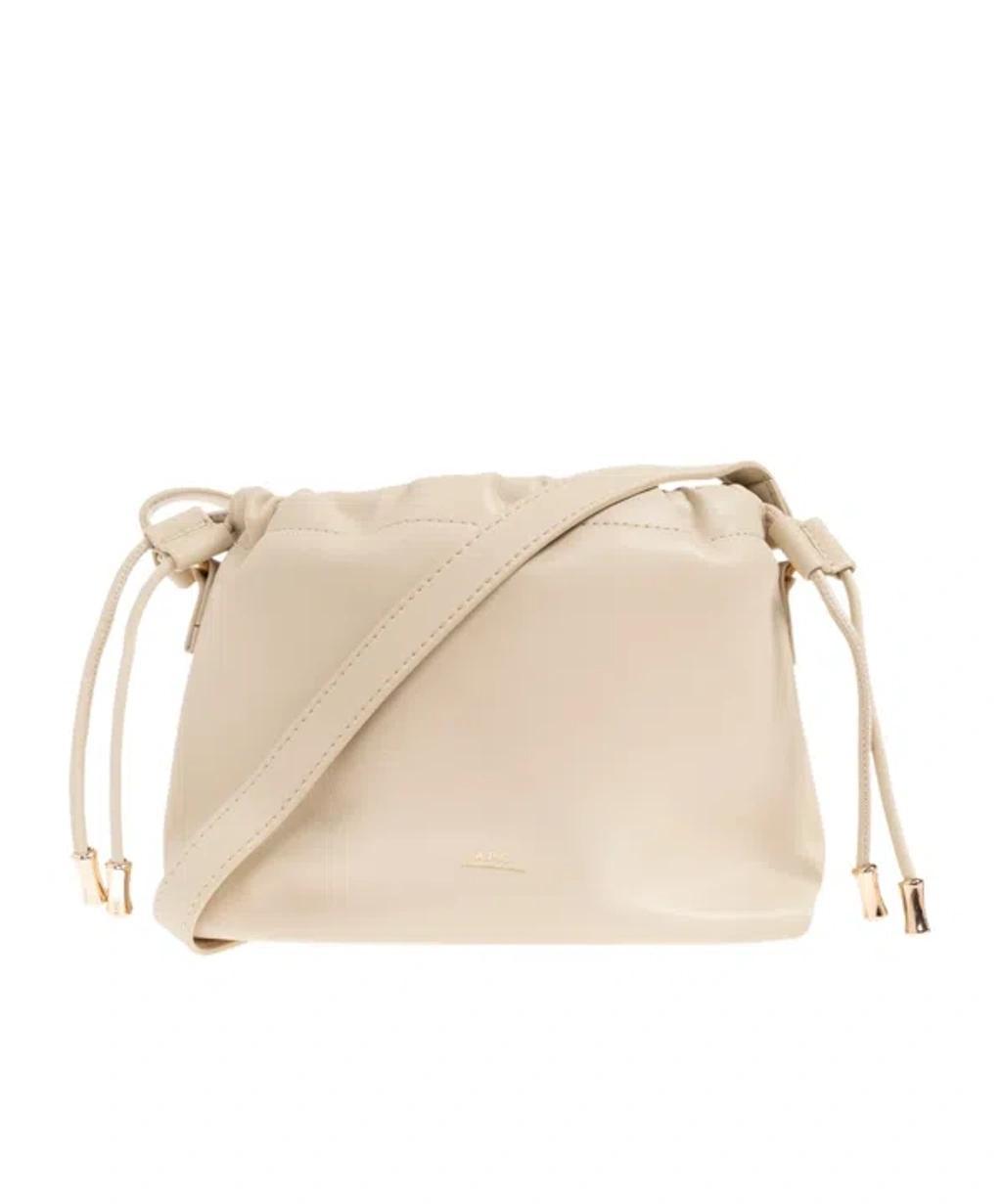 APC Ninon Mini Faux Leather Shoulder Bag In Nude Product Image