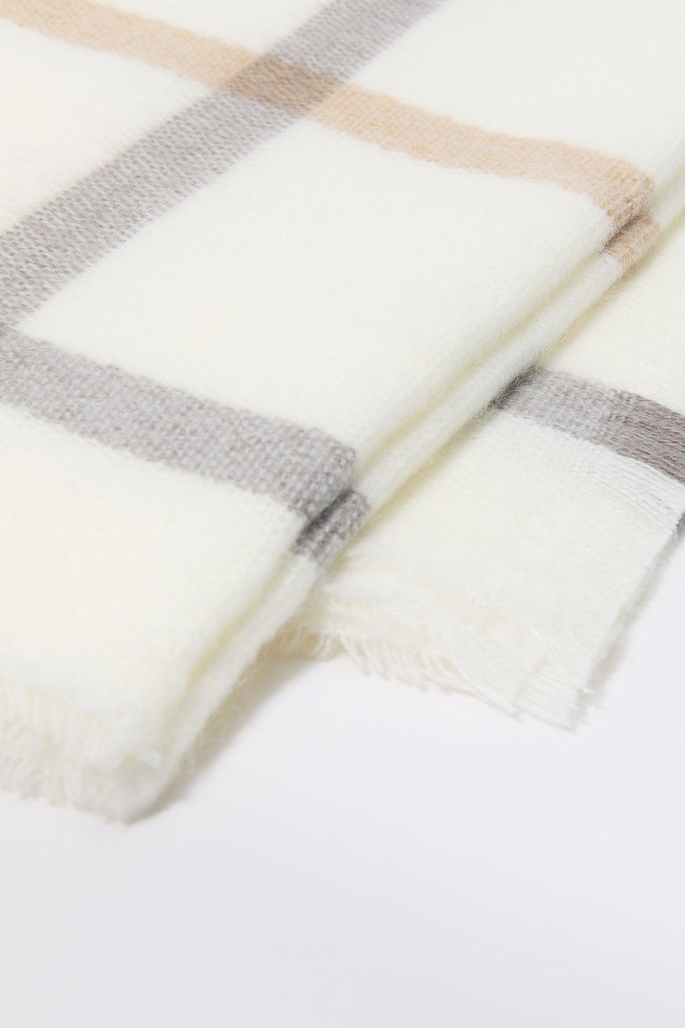 Soft Plaid Knit Scarf Female Product Image