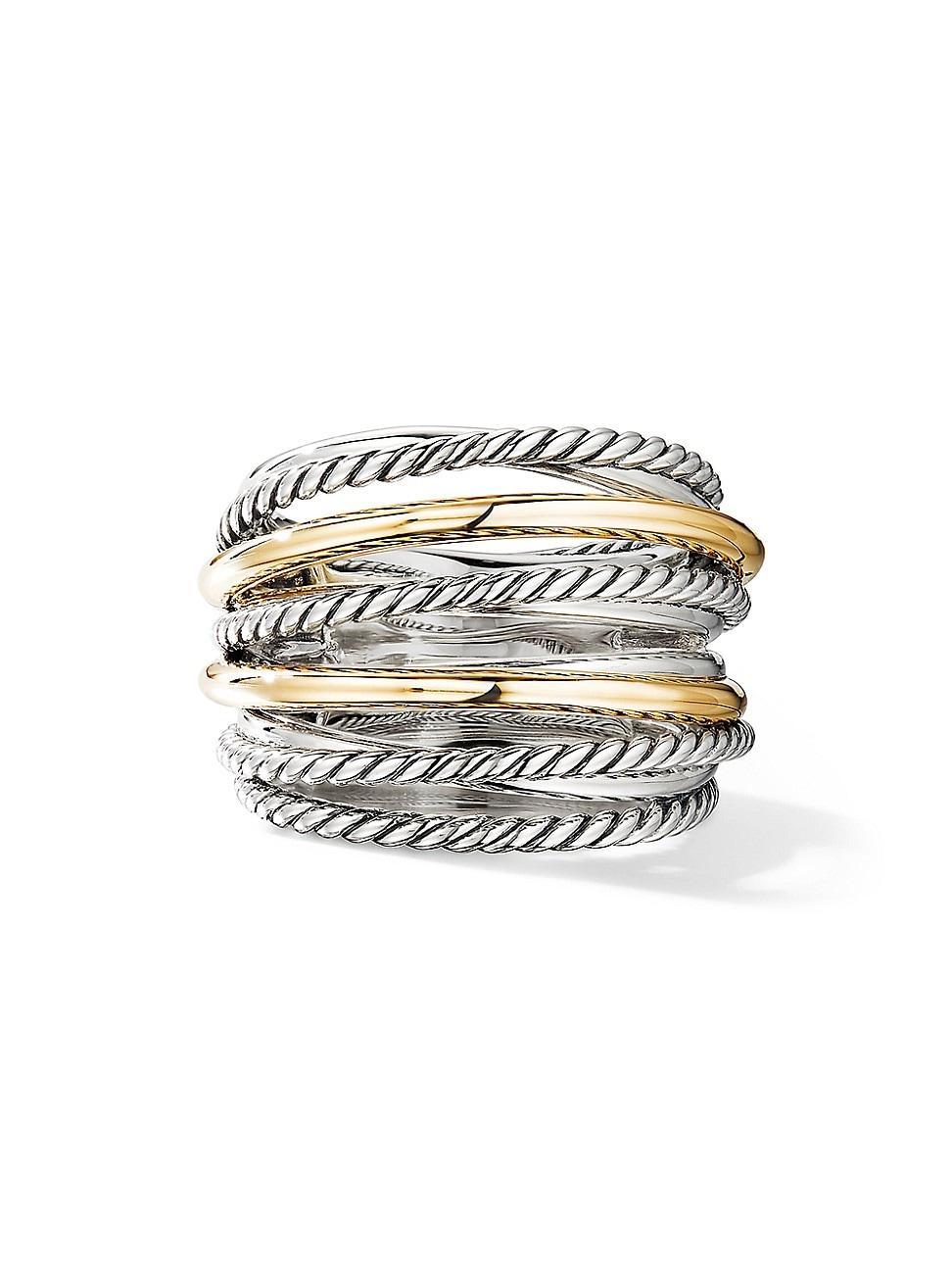 DY Crossover Wide Ring with 18k Gold Product Image