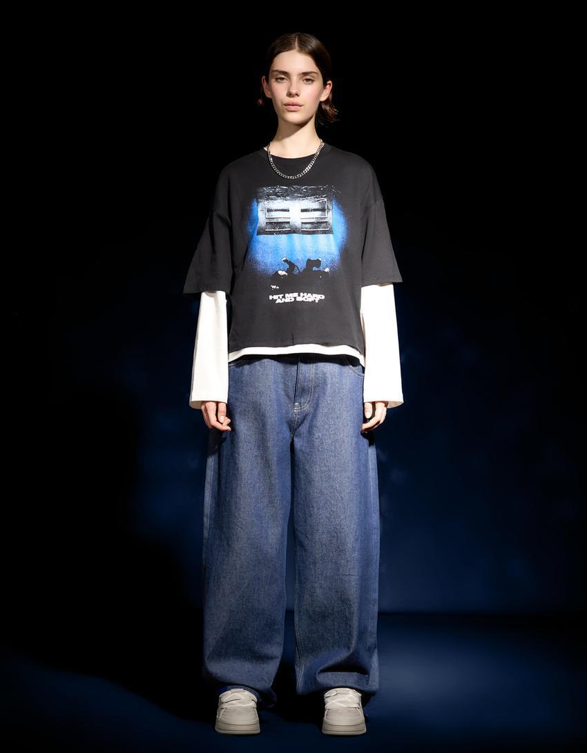 Short sleeve print T-shirt Product Image