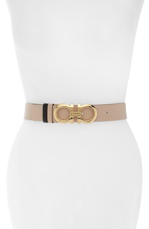 Gancini-Buckle Reversible Leather Belt Product Image