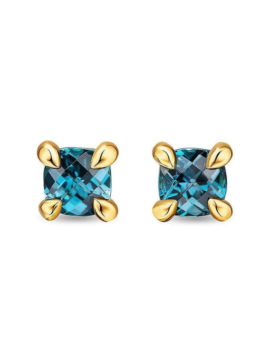 Womens Micro Chatelaine Stud Earrings in 18K Yellow Gold Product Image