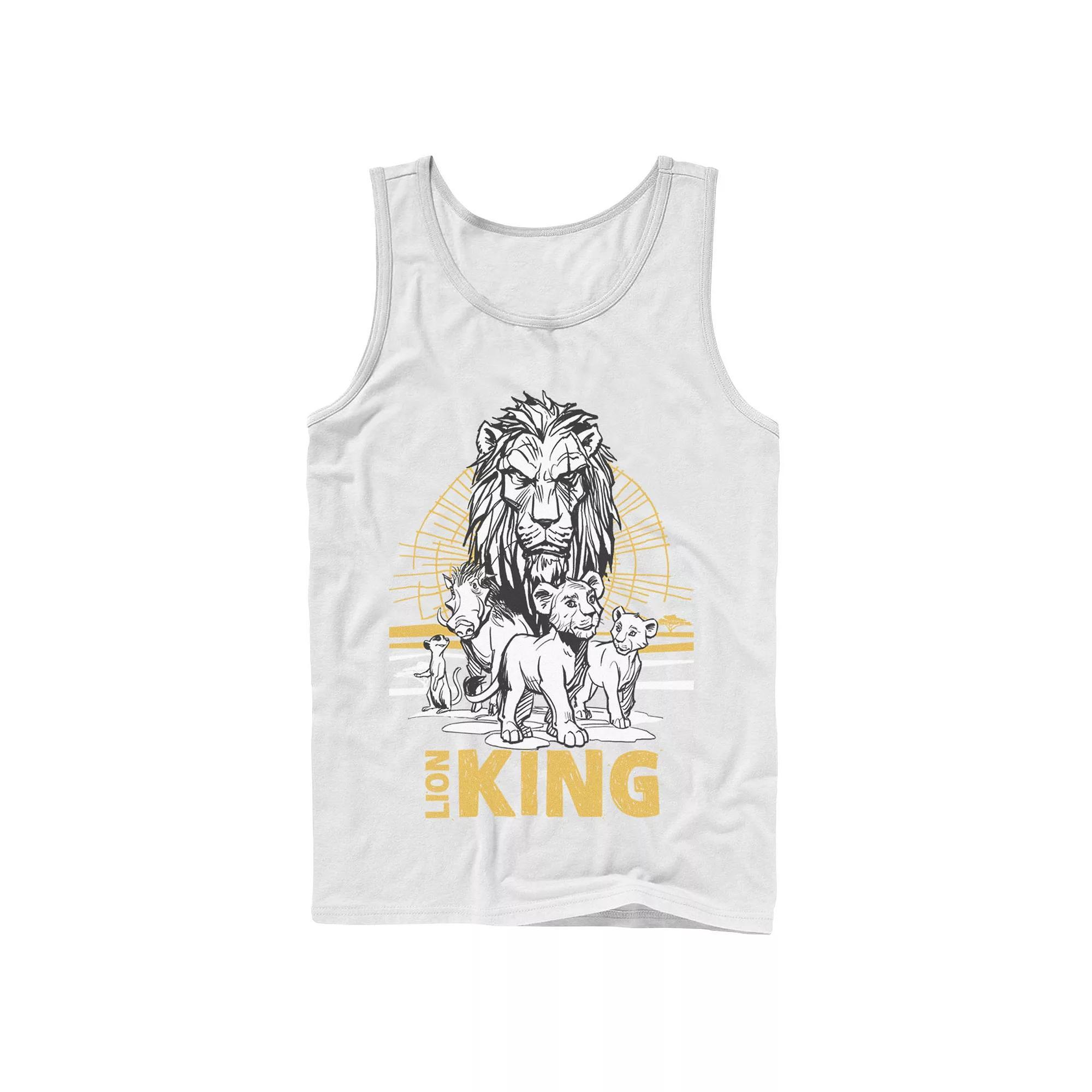 Disney's The Lion King Live Action Group Shot Sketch Poster Men's Tank Top,  Product Image
