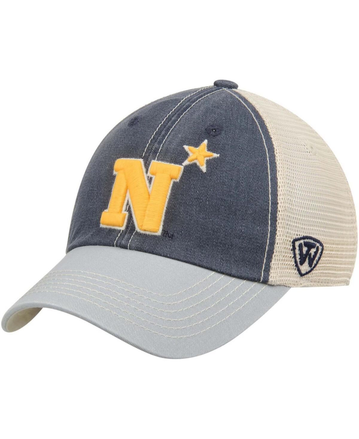 Mens Top of the World /Tan Midshipmen Offroad Trucker Hat, Blue Product Image