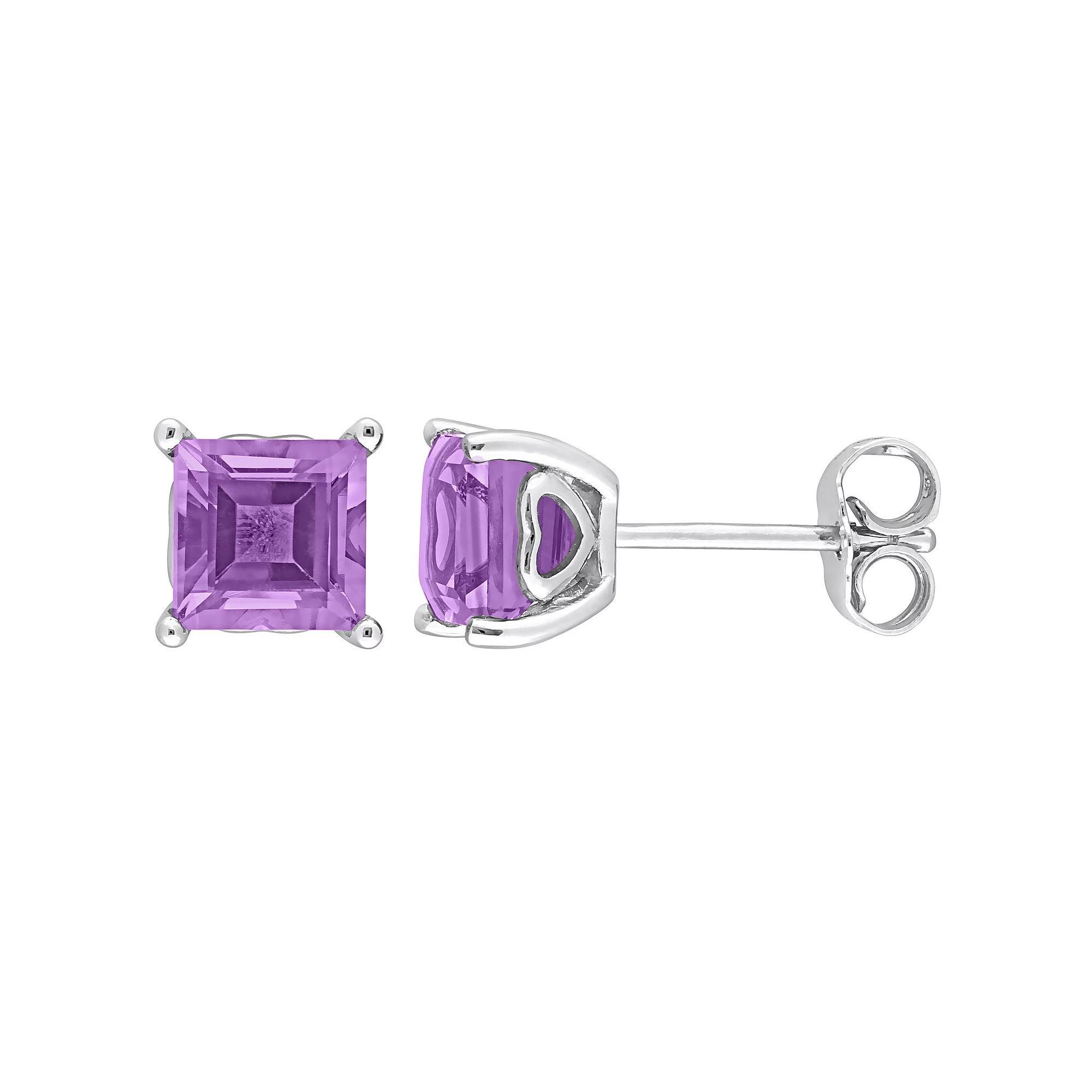 Stella Grace Sterling Silver & Gemstone Stud Earrings, Women's, Purple Product Image