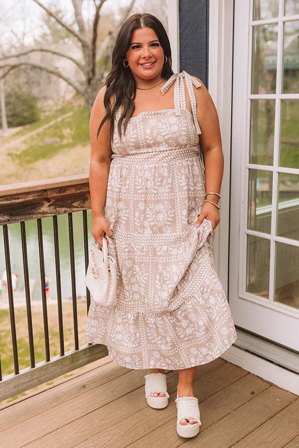 Sweet Embrace Floral Midi Dress Curves Product Image